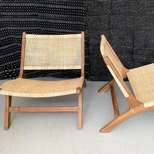 Pair Rattan Chairs