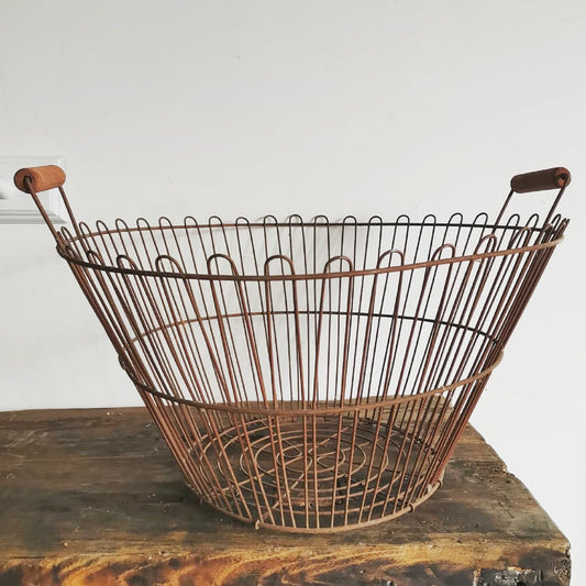 Vintage Metal Gathering Basket
